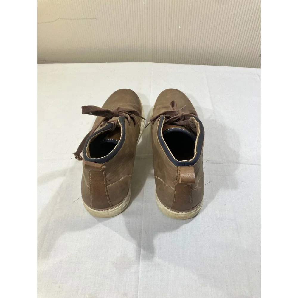 JF J.Ferrer Men's Brown Leather Chukka Boots Lace Up Shoes Size 9‎